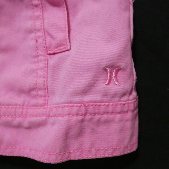 HURLEY | xs extra small | Classic Pink Denim Jacket with Black Buttons | GUC - Picture 10 of 16